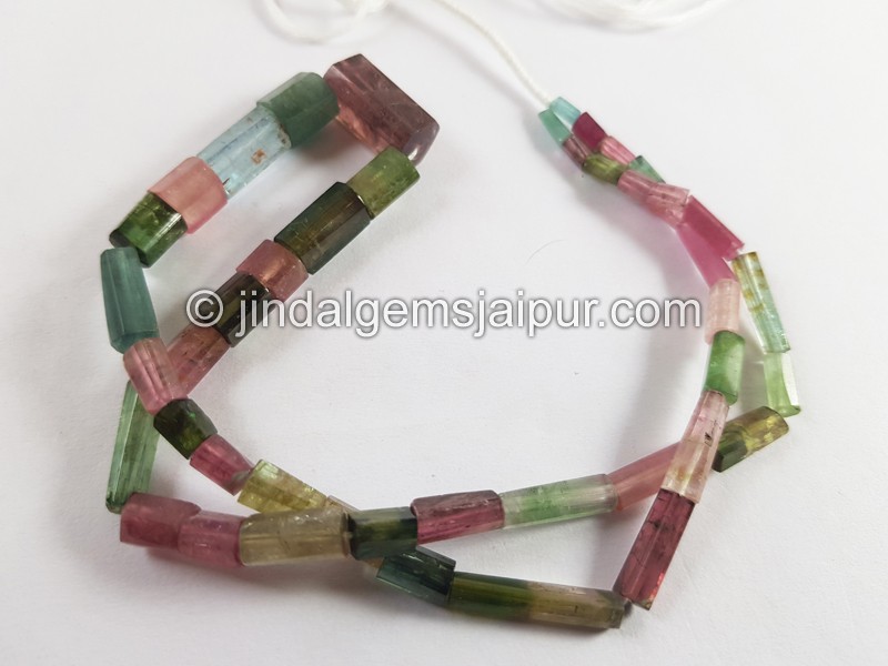 Tourmaline Far Step Cut Pipe Beads